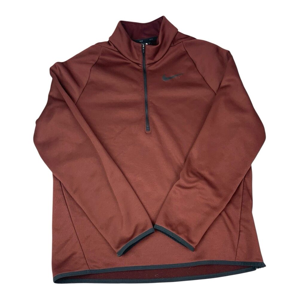 Nike 1/4 Zip Top Dri-FIT, Long Sleeve, Brown, Golf, Men's Size Medium